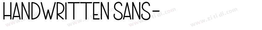 Handwritten Sans字体转换 Handwritten Sans字体转换